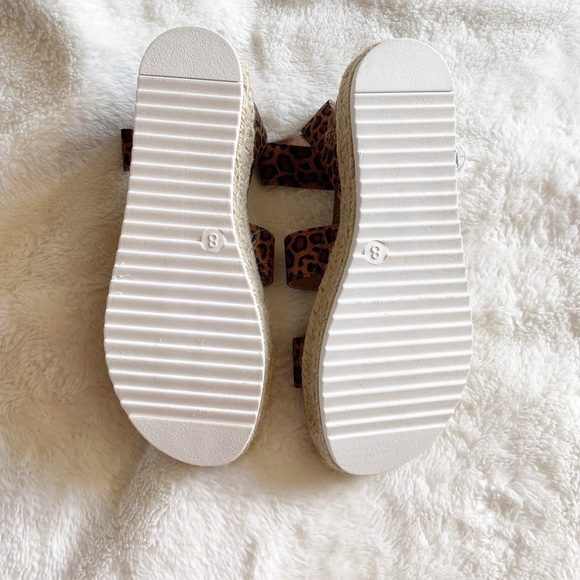 Leopard Print Espadrille Platform Sandals NWT - Picture 6 of 8